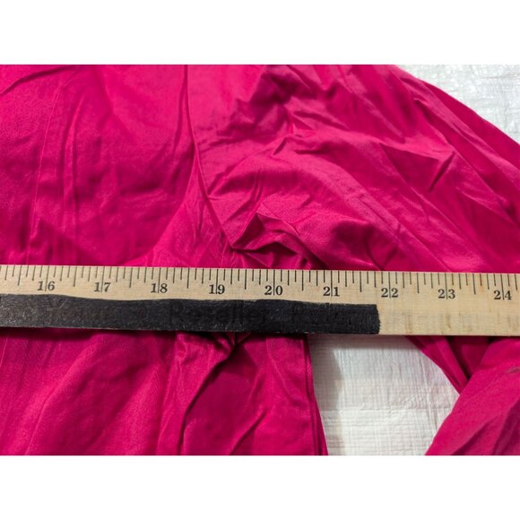 Lane Bryant Plus Size 20 Hot Fuchsia Long Seeve Button-Up Blouse Top Shirt Vtg - Picture 4 of 6